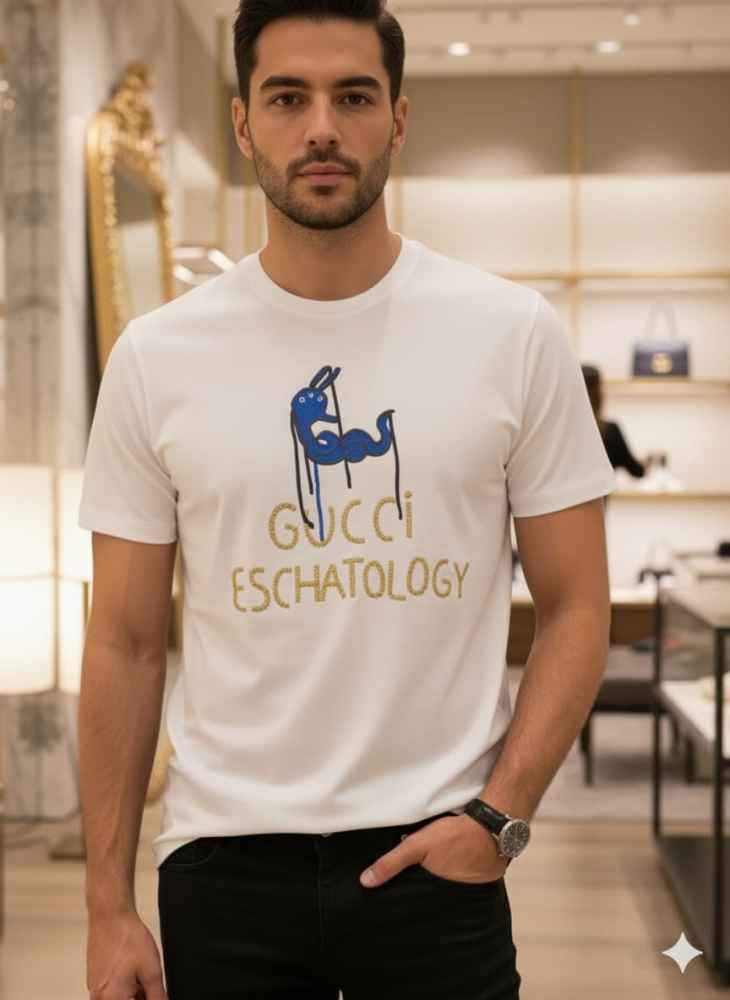 Gucci White Premium Quality Polo T-shirt-1