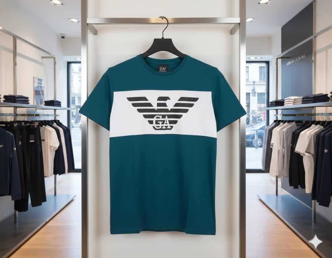 Giorgio Armani Blue Premium Quality T-shirt-1