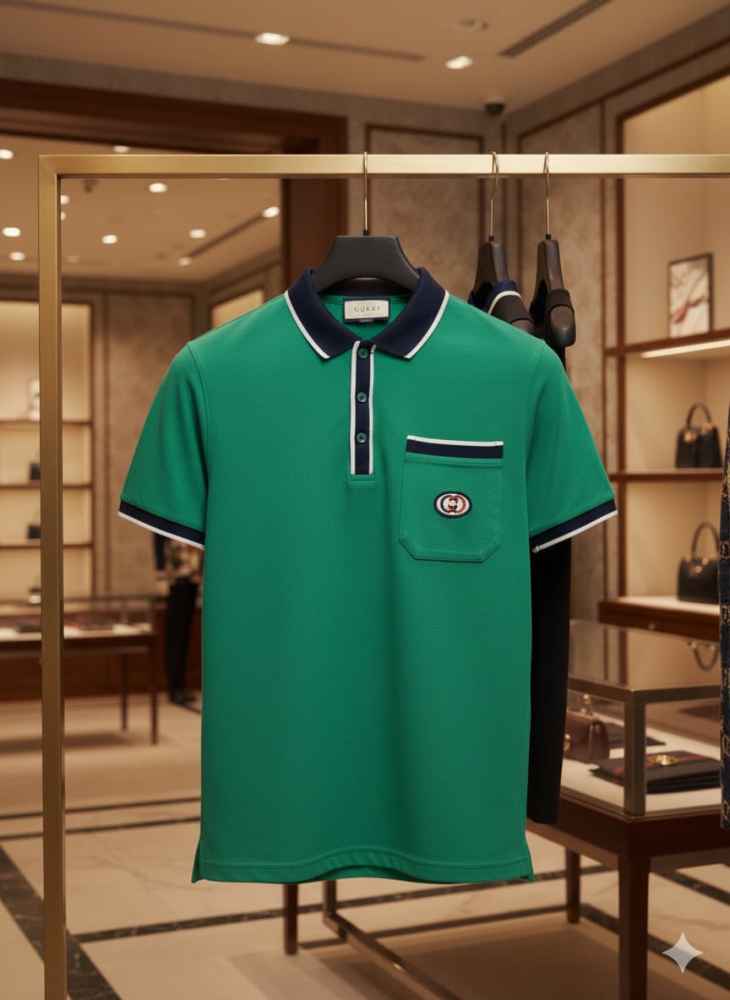 Gucci Green Premium Quality Polo T-shirt-3