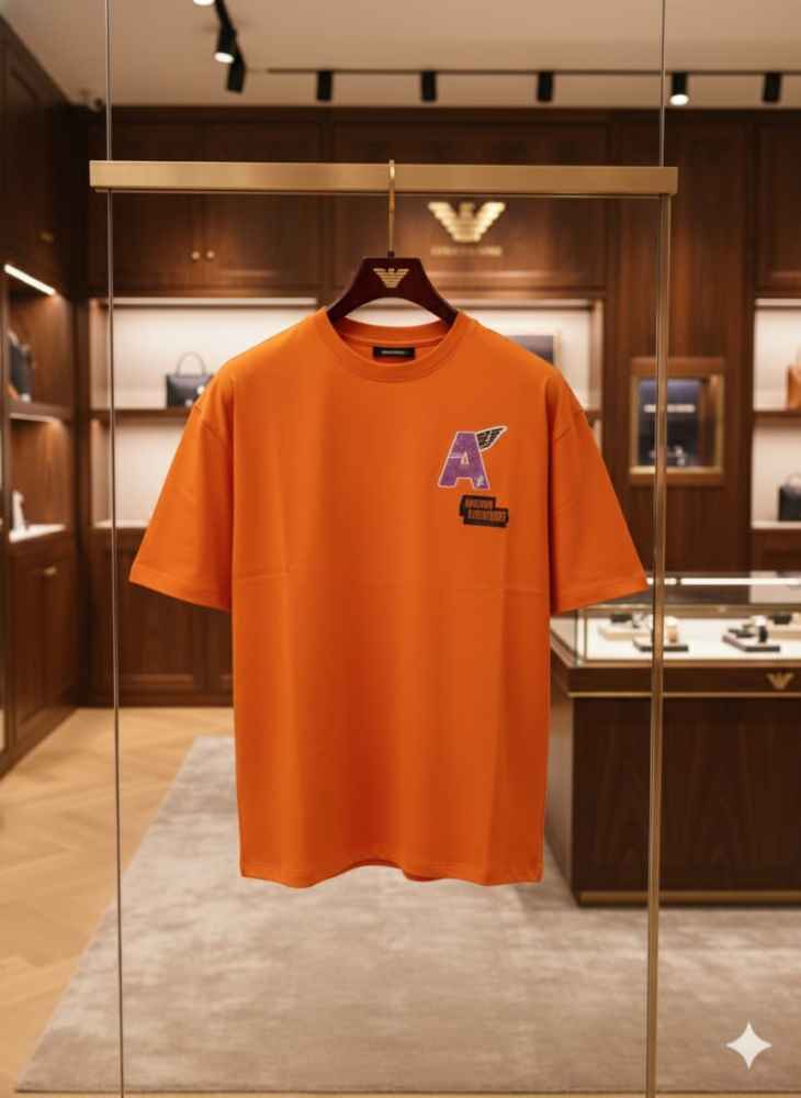 Armani Exchange Orange Premium Quality T-shirt-2