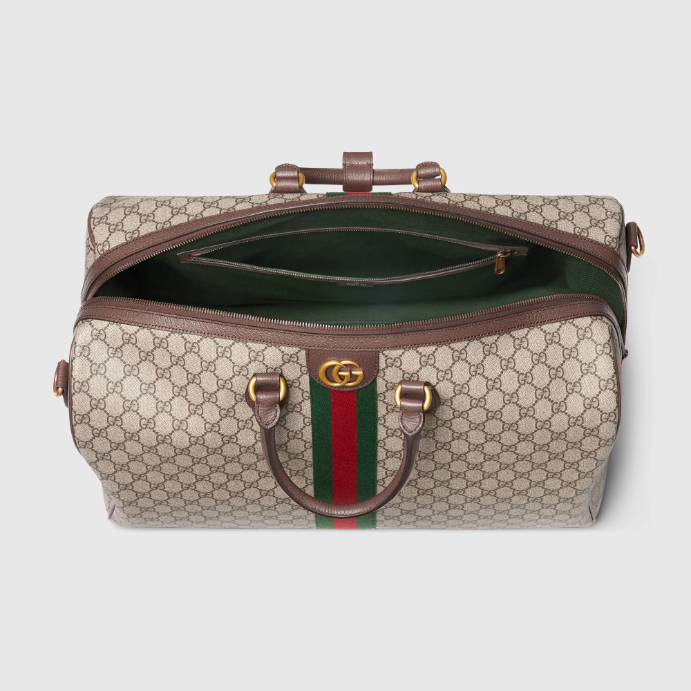 Gucci GG Ophidia Brown Duffle Bag-thumb-3