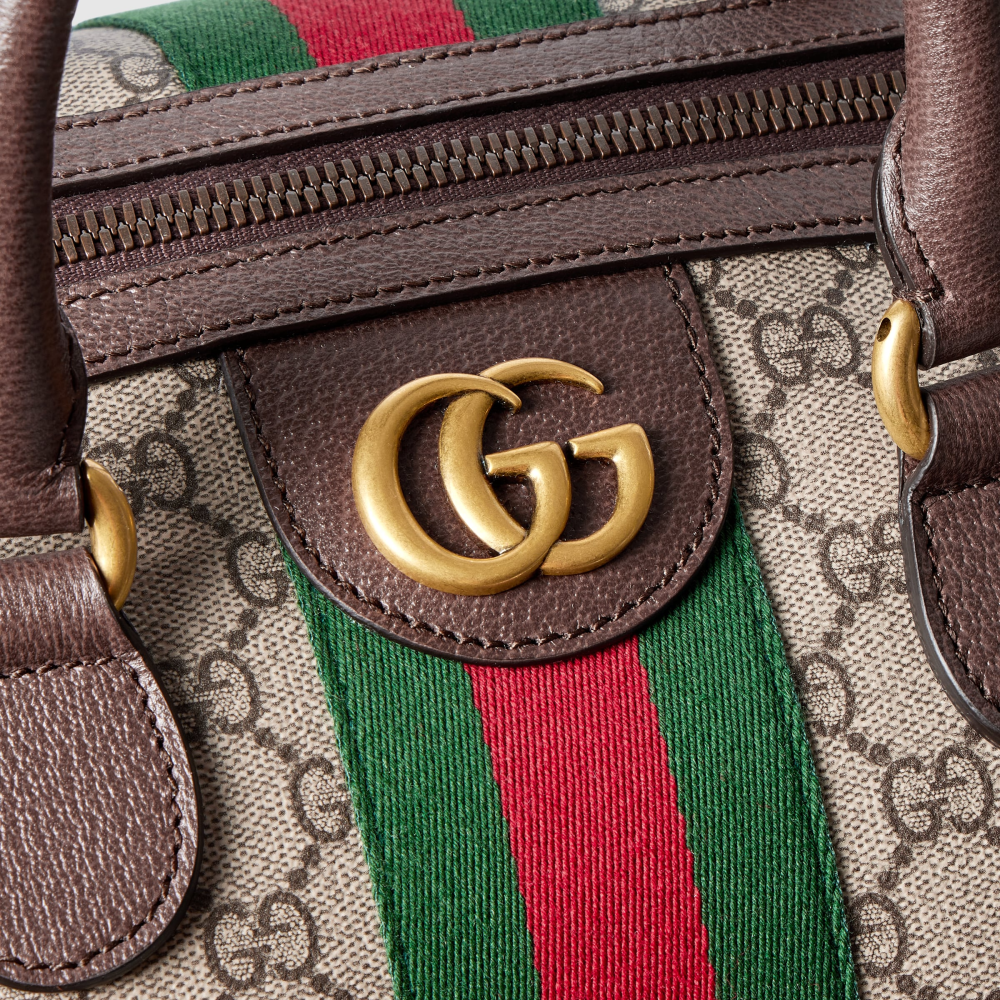 Gucci GG Ophidia Brown Duffle Bag-thumb-5