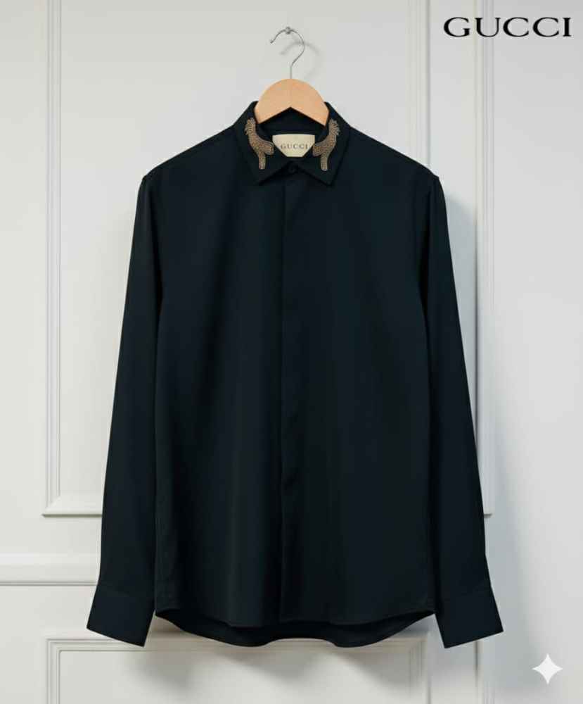 Gucci Black Premium Quality Cotton Shirt-3