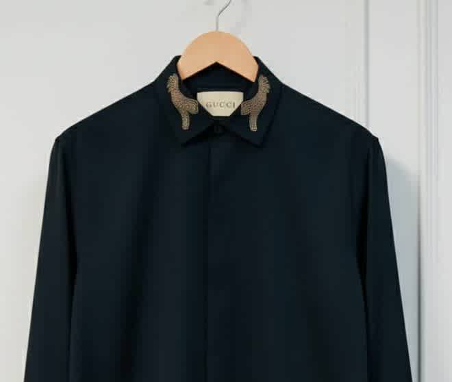 Gucci Black Premium Quality Cotton Shirt-1