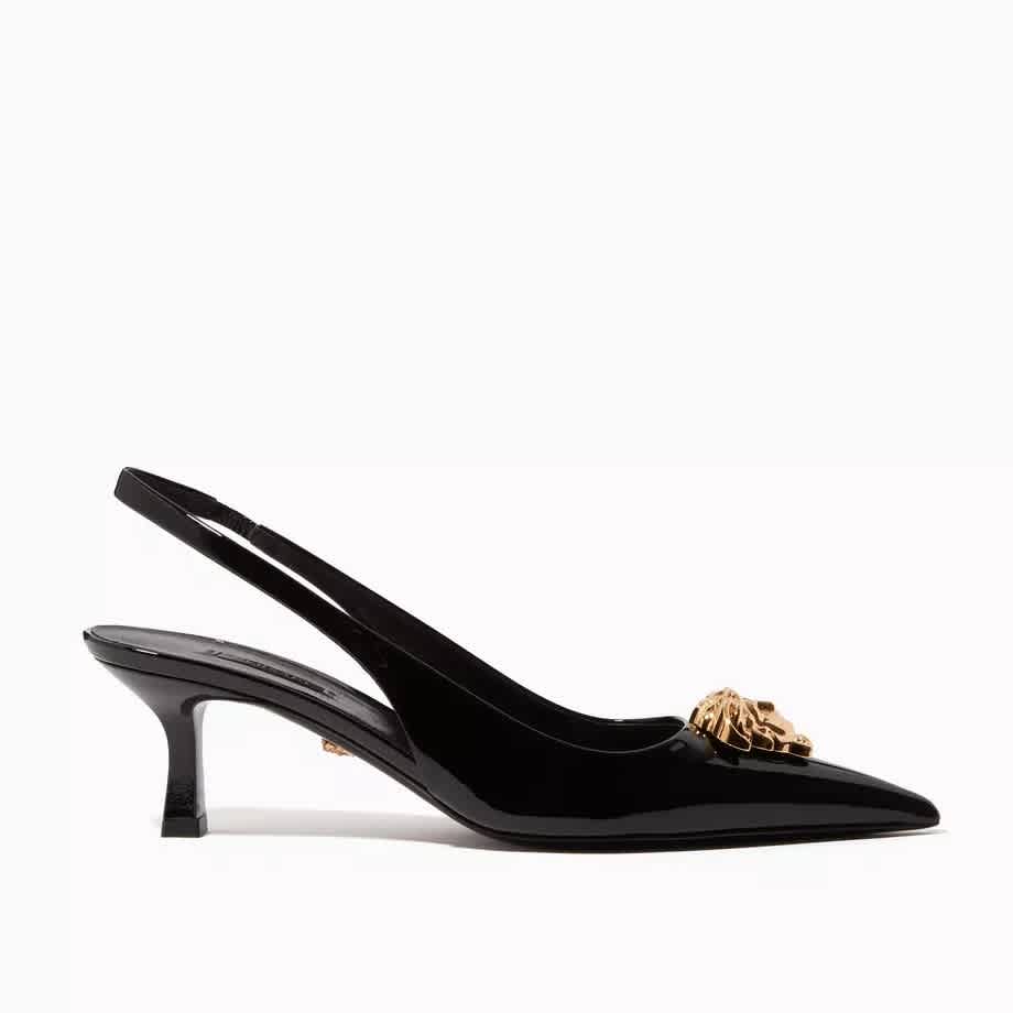 Versace La Medusa Slingback Heel Sandals-thumb-0