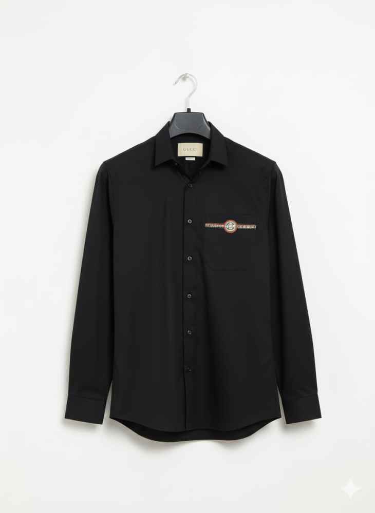 Gucci Black Premium Quality Cotton Shirt-2