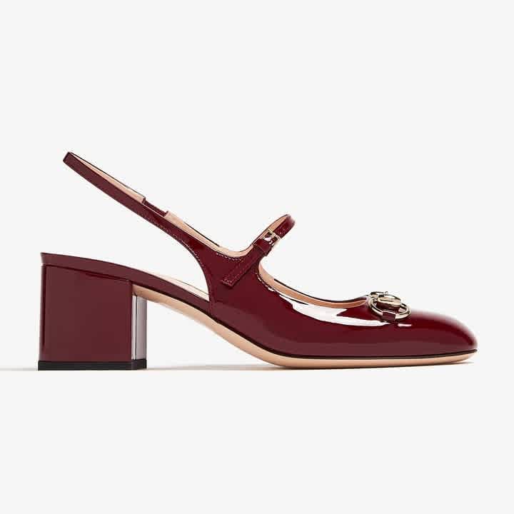 Gucci Horsebit Red Heels Sandles-thumb-3