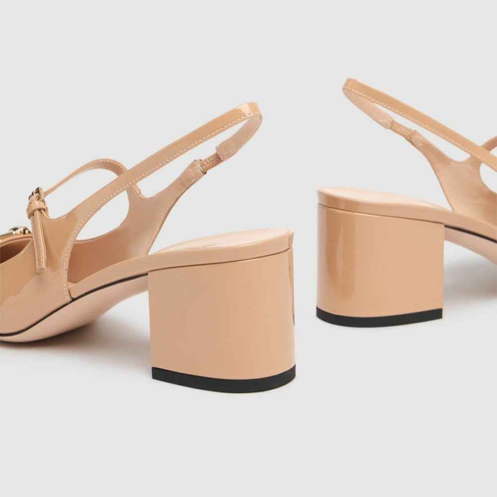 Gucci Horsebit Beige Heels Sandles-1