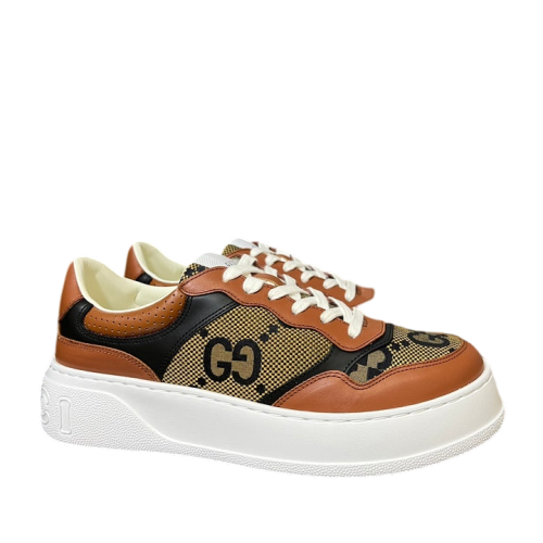Gucci GG Brown Trainer Sneaker-thumb-3