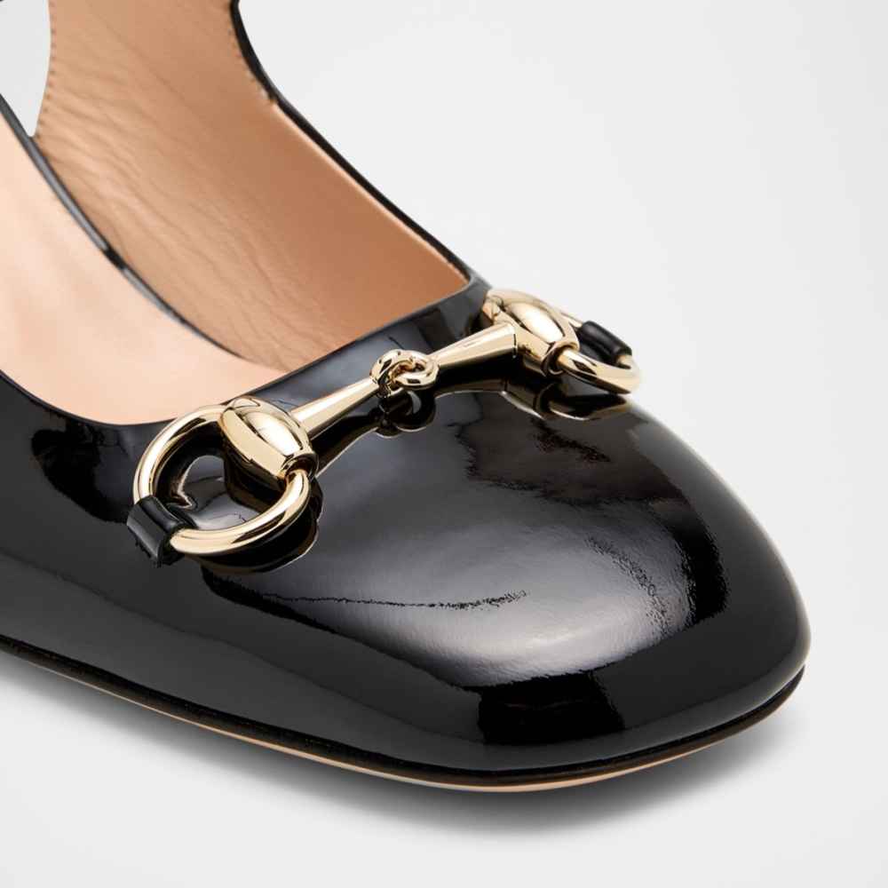 Gucci Horsebit Black Heels Sandles-thumb-1