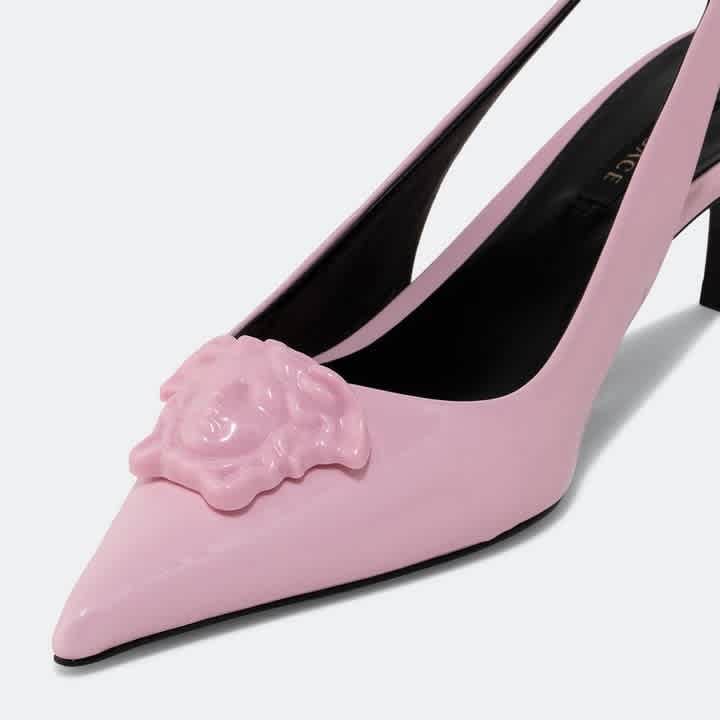 Versace La Medusa Pink Heels Sandles-thumb-2