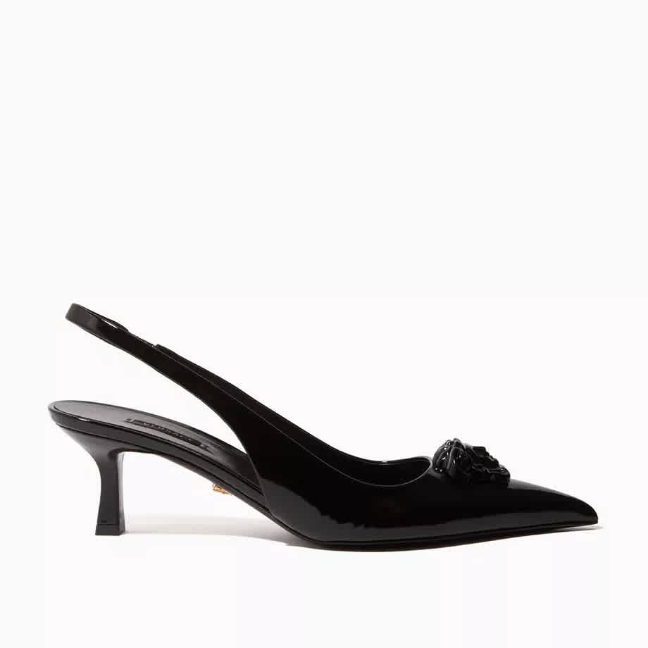 Versace La Medusa Black Heels Sandles-2