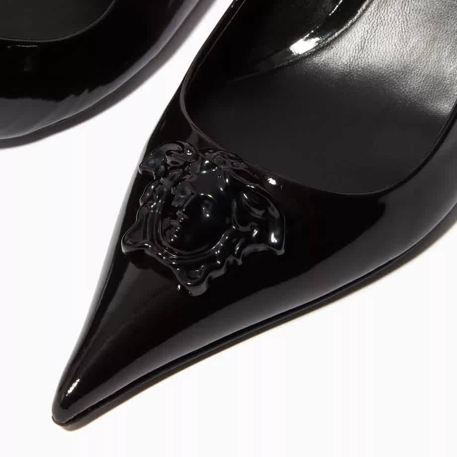 Versace La Medusa Black Heels Sandles-3