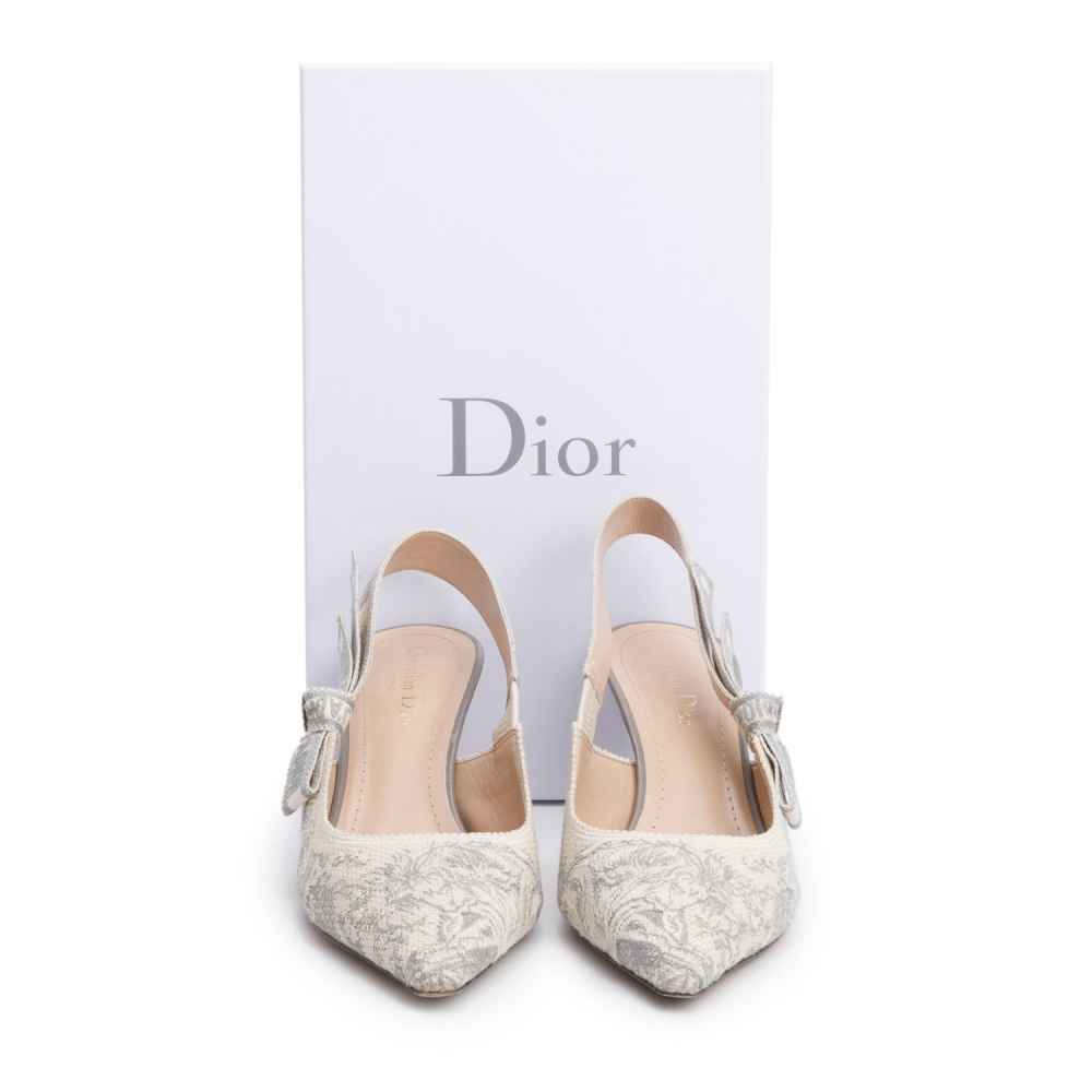 Dior Flower Printed White Premium Quality  Sandals-3