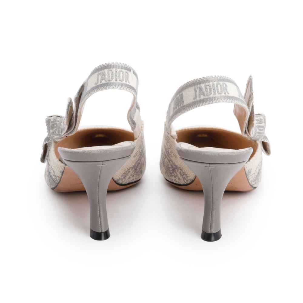 Dior Flower Printed White Premium Quality  Sandals-1