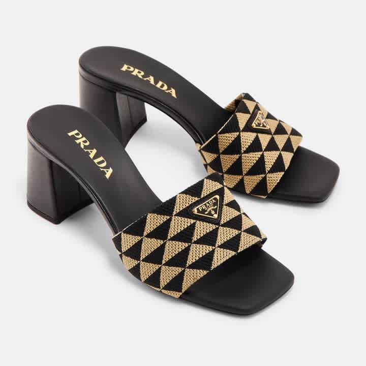 Prada Black Premium Quality Heels Sandals-2
