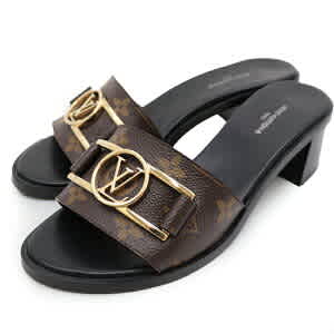 Louis Vuitton Brown Premium Quality Heels Sandals-thumb-0