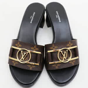 Louis Vuitton Brown Premium Quality Heels Sandals-thumb-1