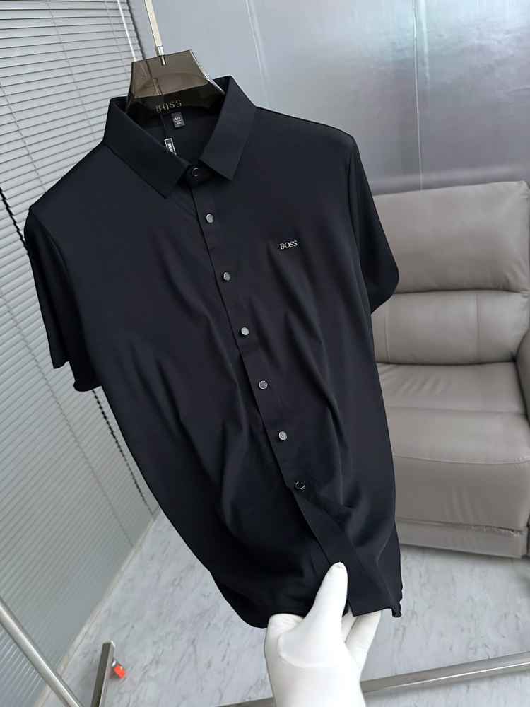 Hugo Boss Blue Premium Quality Short Sleeve Shirt-thumb-1