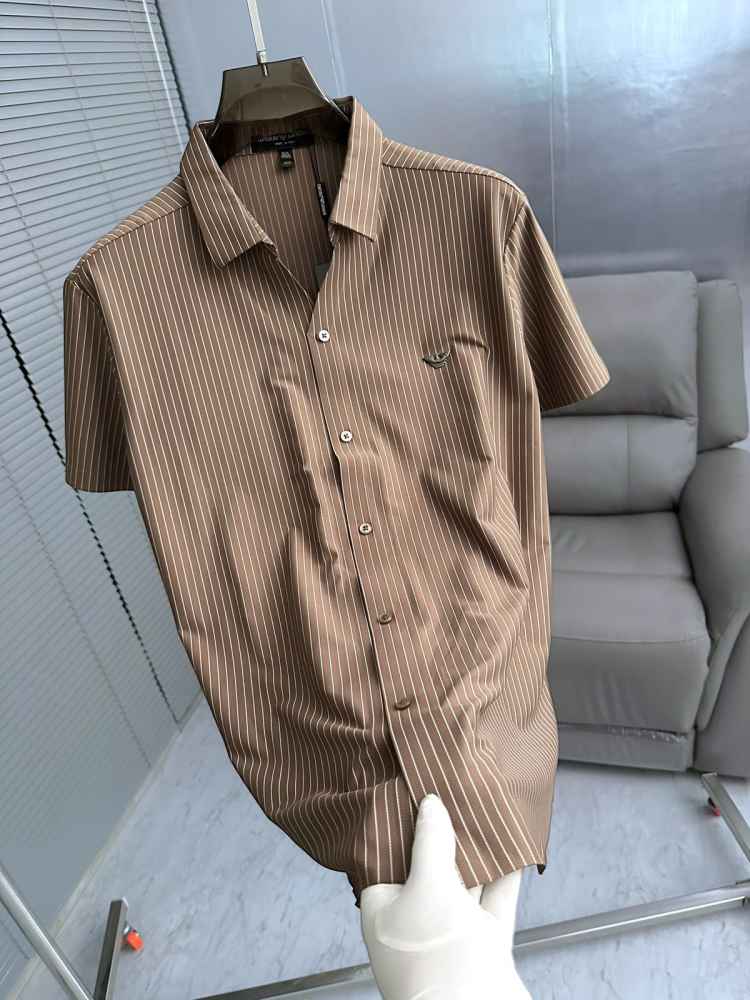 Emporio Armani Brown Premium Quality Short Sleeve Shirt-1