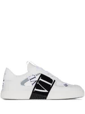 Valentino White Premium One-Stud Sneakers-thumb-0