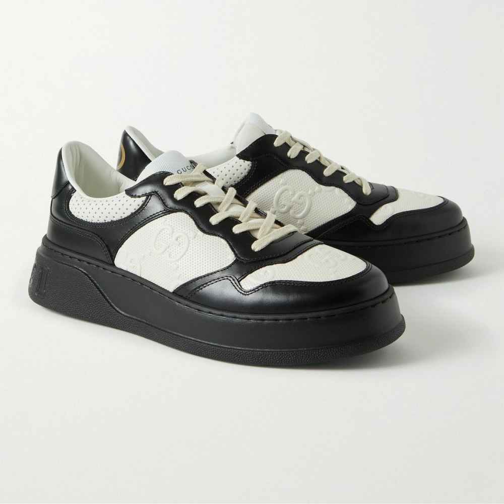 Gucci Black & Cream Premium Sneakers-1