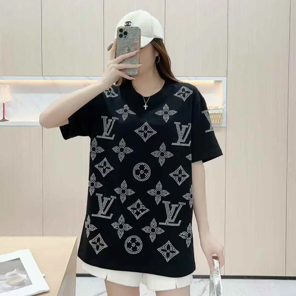 Louis Vuitton Black Premium Quality T-Shirt-thumb-0