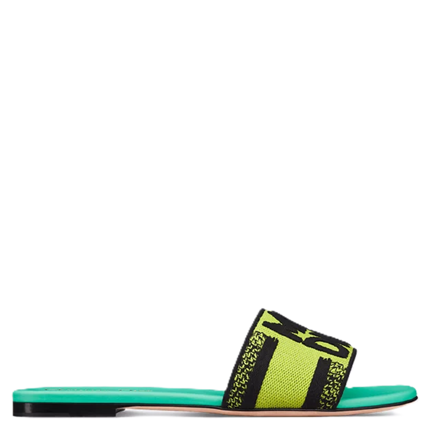 Miss Dior Green Premium Quality Women's Flat Sandals-2
