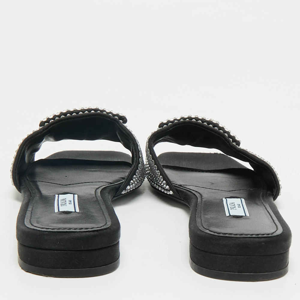 Prada Black & White Premium Quality Women's Flat Sandals-5