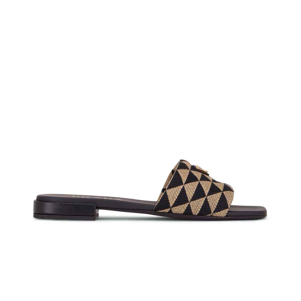 Prada Black Premium Quality Women's Flat Sandals-thumb-1