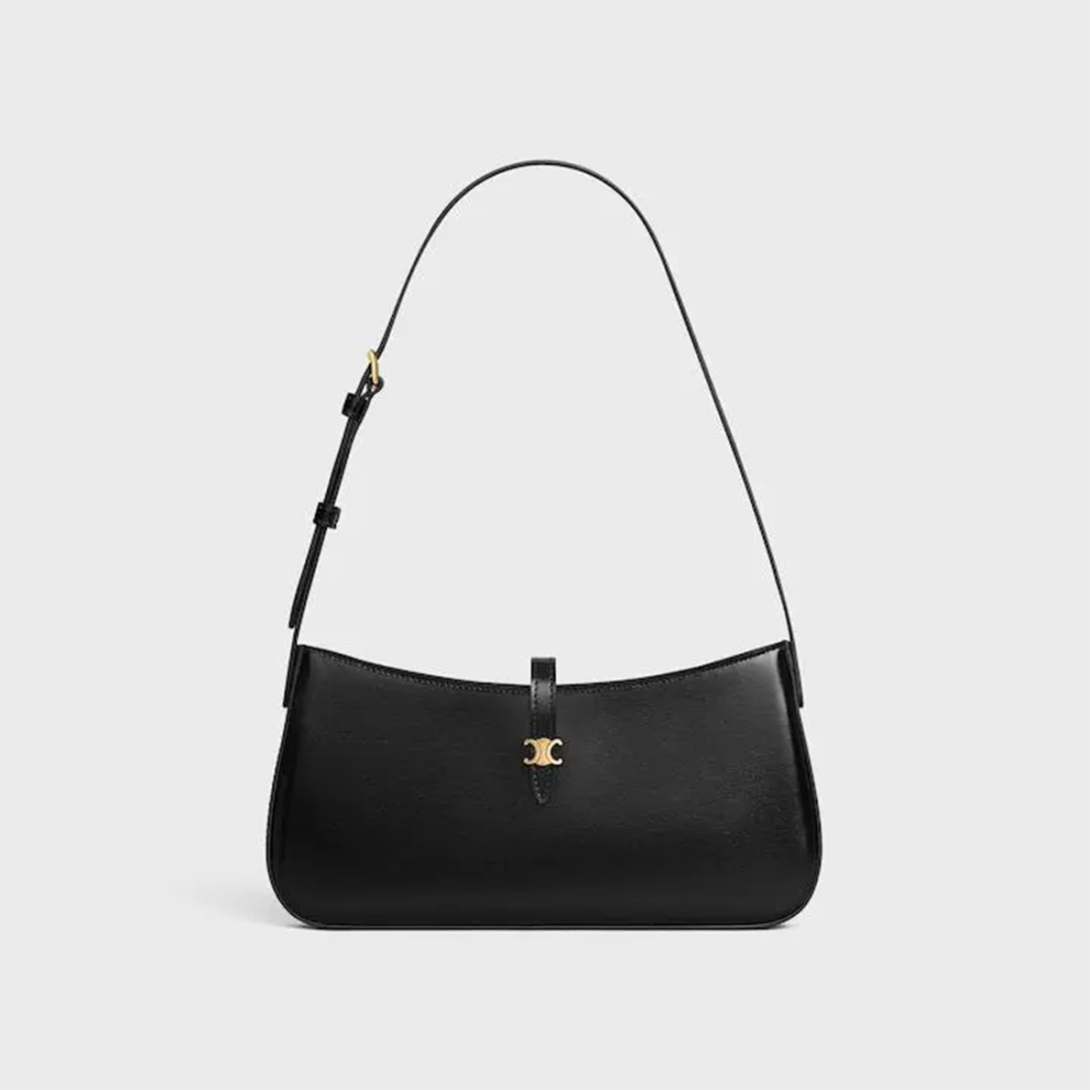 Celine Designer Black Tina Shoulder Bag-thumb-0