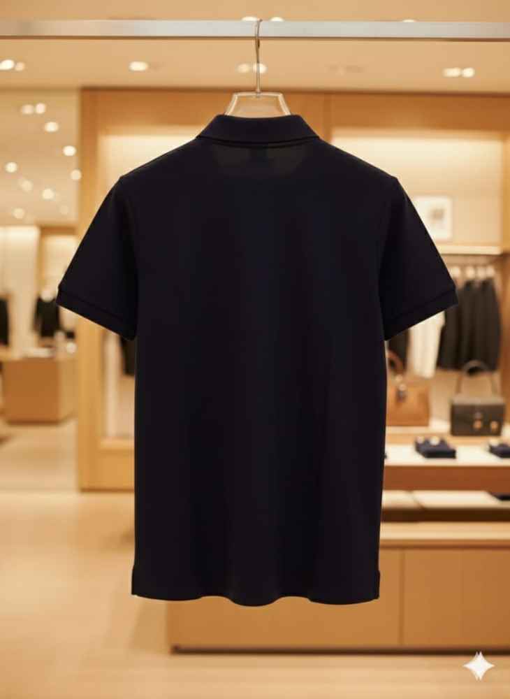 Burberry Black Premium Exclusive Polo T-shirt-thumb-3
