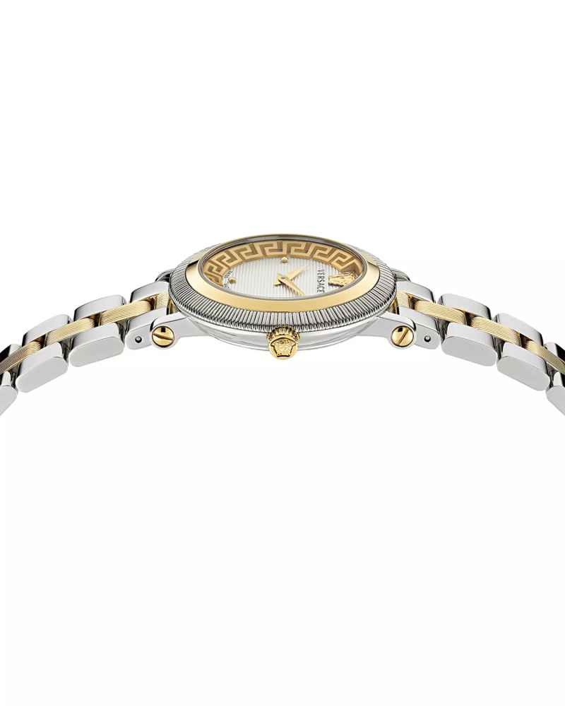 Versace Women Printed Dial and Stainless Steel Straps Analogue Watch VE7F00423-2