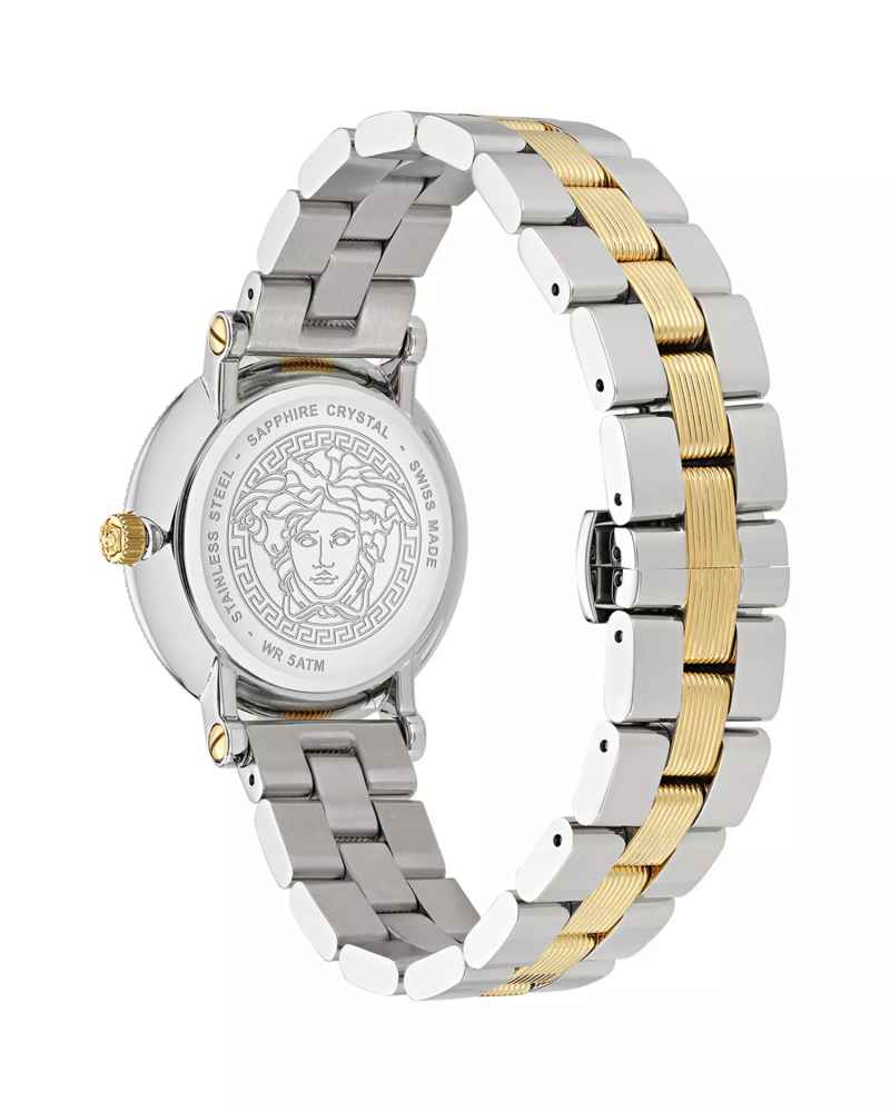 Versace Women Printed Dial and Stainless Steel Straps Analogue Watch VE7F00423-1