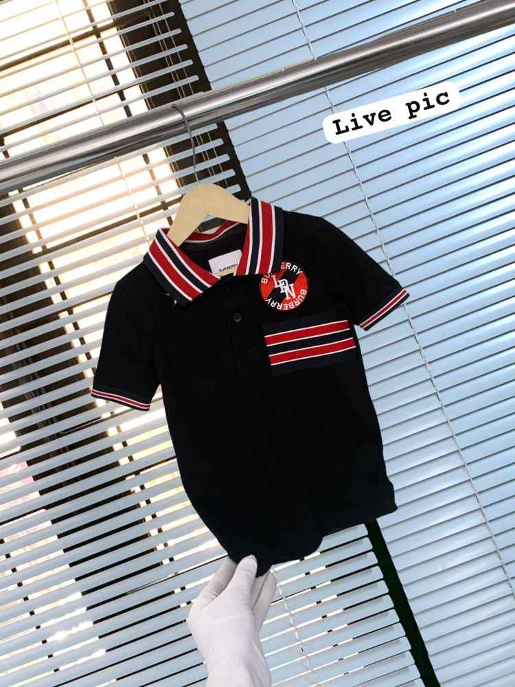 Burberry Black Premium Quality Kids T-shirt-1