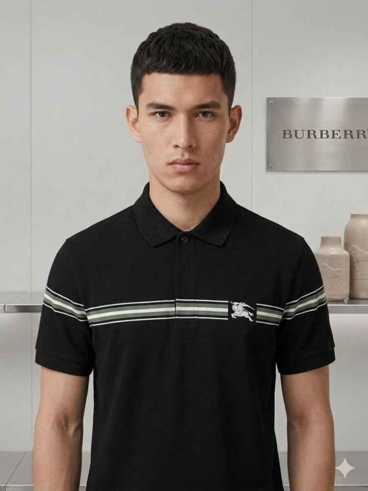 Burberry Black Premium Exclusive Polo T-shirt-2
