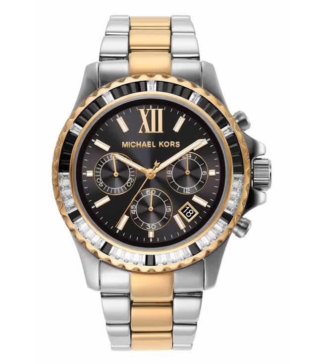 Michael Kors Everest Water Resistant Multi Function Black Watch-thumb-0