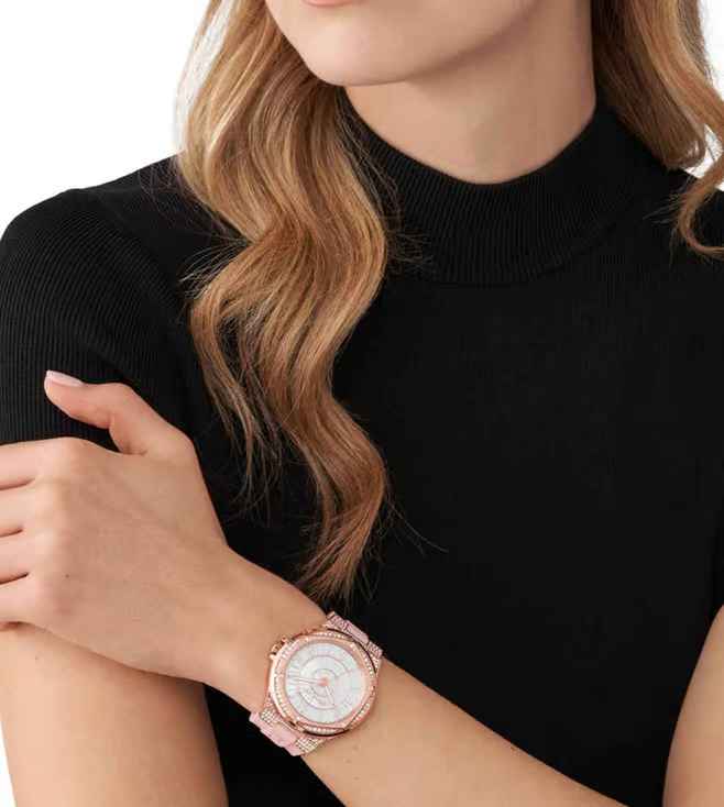 Michael Kors Lennox Rose Gold Dial Watch-6
