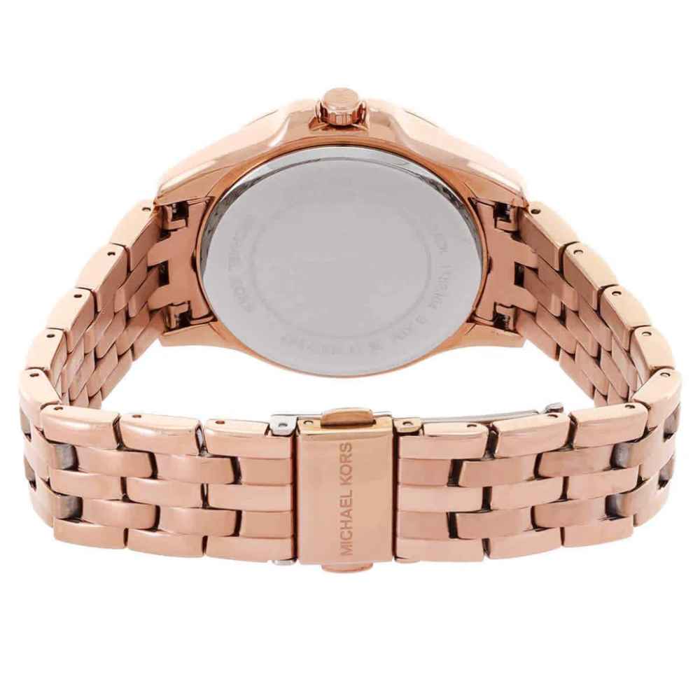 Michael Kors Mini Pilot Pave Quartz Rose Gold Dial Ladies Watch-1