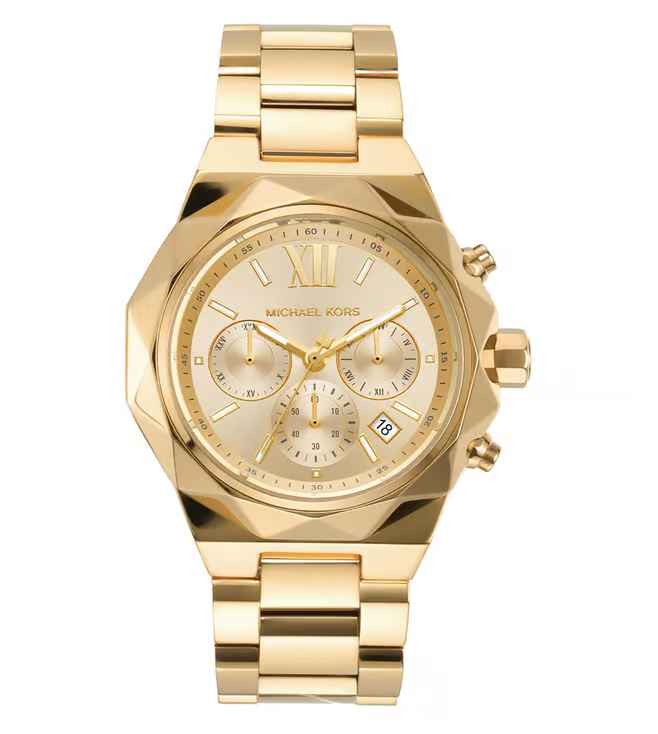 Michael Kors Raquel Chronograph Gold-Tone Stainless Steel Watch-thumb-0