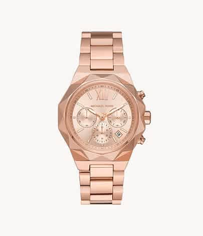 Michael Kors Raquel Chronograph Rose Gold-Tone Stainless Steel Watch-thumb-2