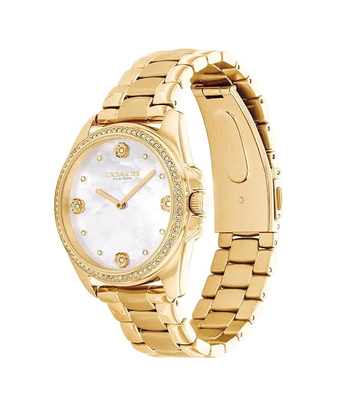 Coach Women's Gold Analog Stainless Steel Strap Watch-thumb-2