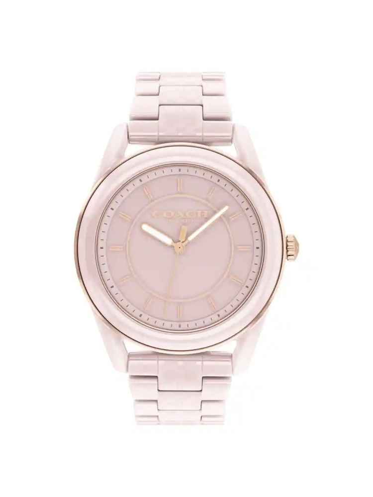 Coach Preston Dial & Stainless Steel Bracelet Style Straps Pink Analogue Watch-thumb-3