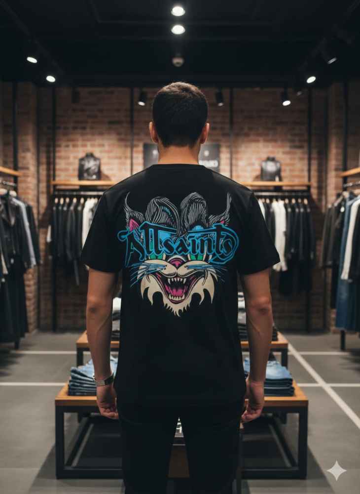 All Saints Black Premium Quality T-shirt-2