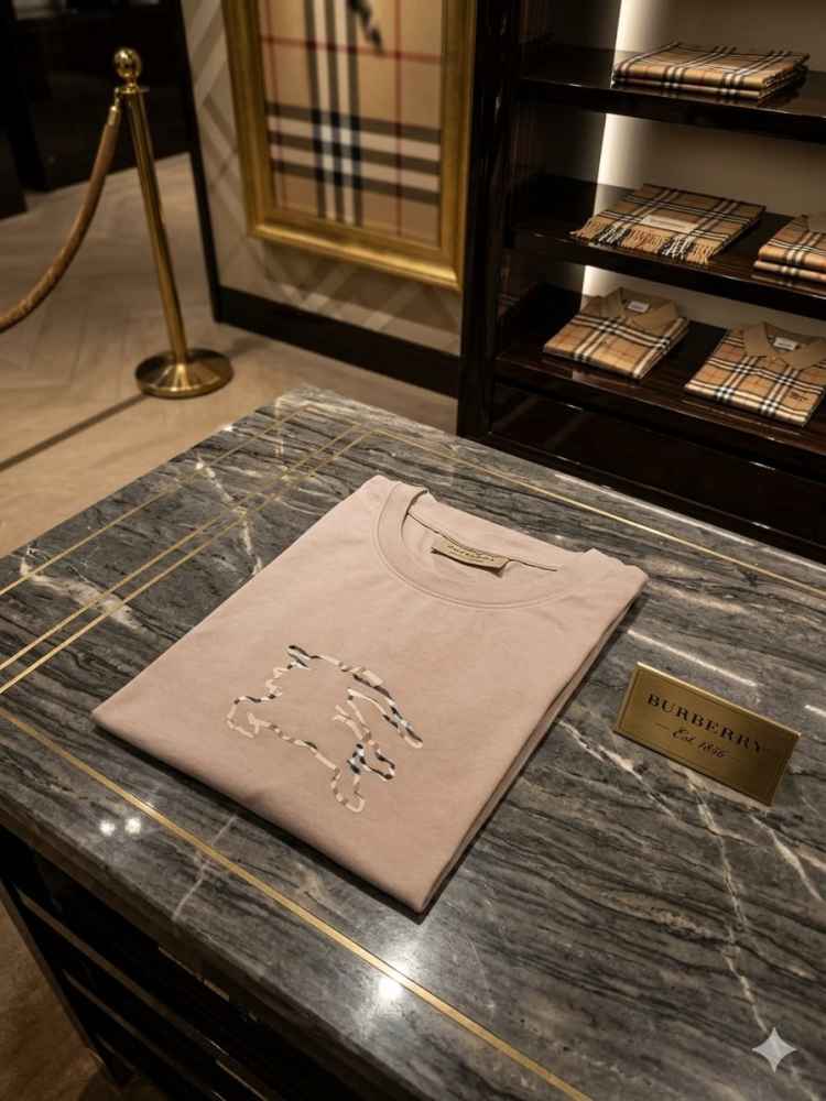 Burberry Brown Premium Exclusive Polo T-shirt-3