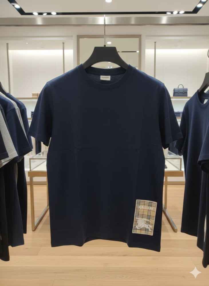 Burberry Blue Premium Exclusive Polo T-shirt-3