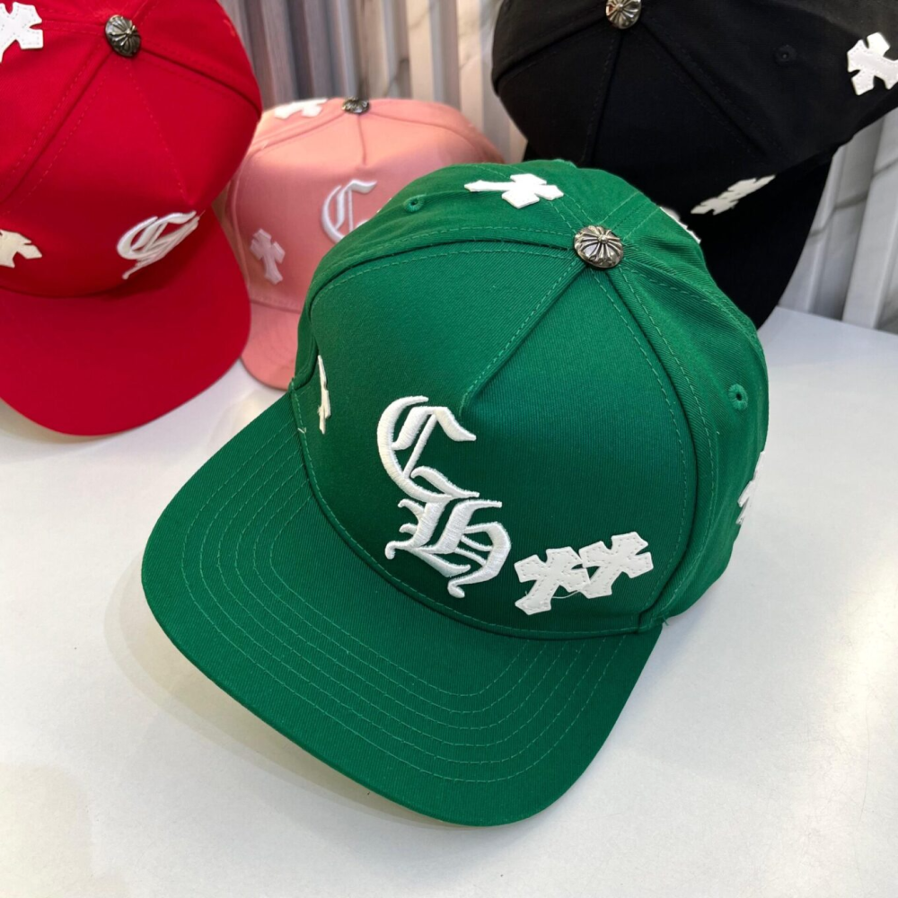 Chrome Hearts Cross Patch Green Baseball Cap-thumb-0