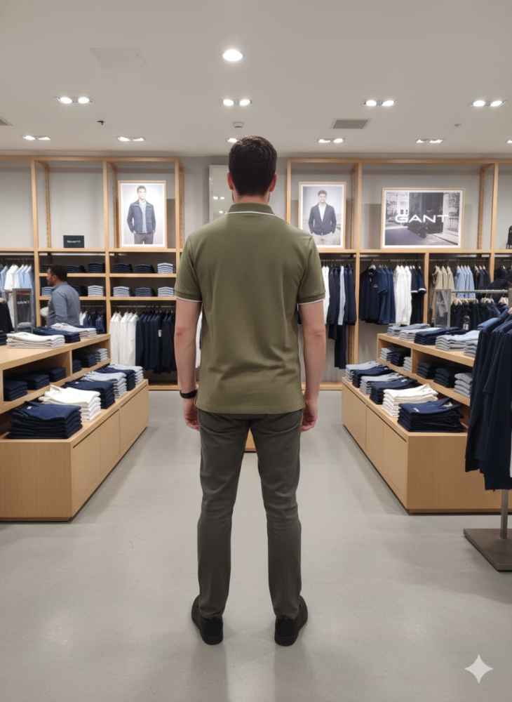 Gant Olive Green Premium Quality T-shirt-2