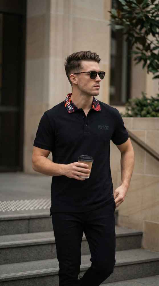 Versace Black Premium Quality T-shirt-thumb-1