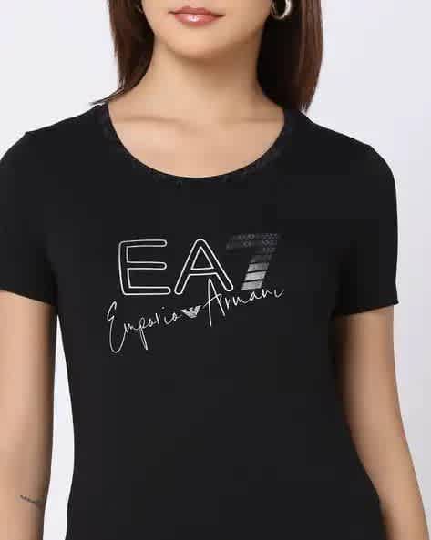 Emporio Armani Black Premium Quality Women T-shirt-1